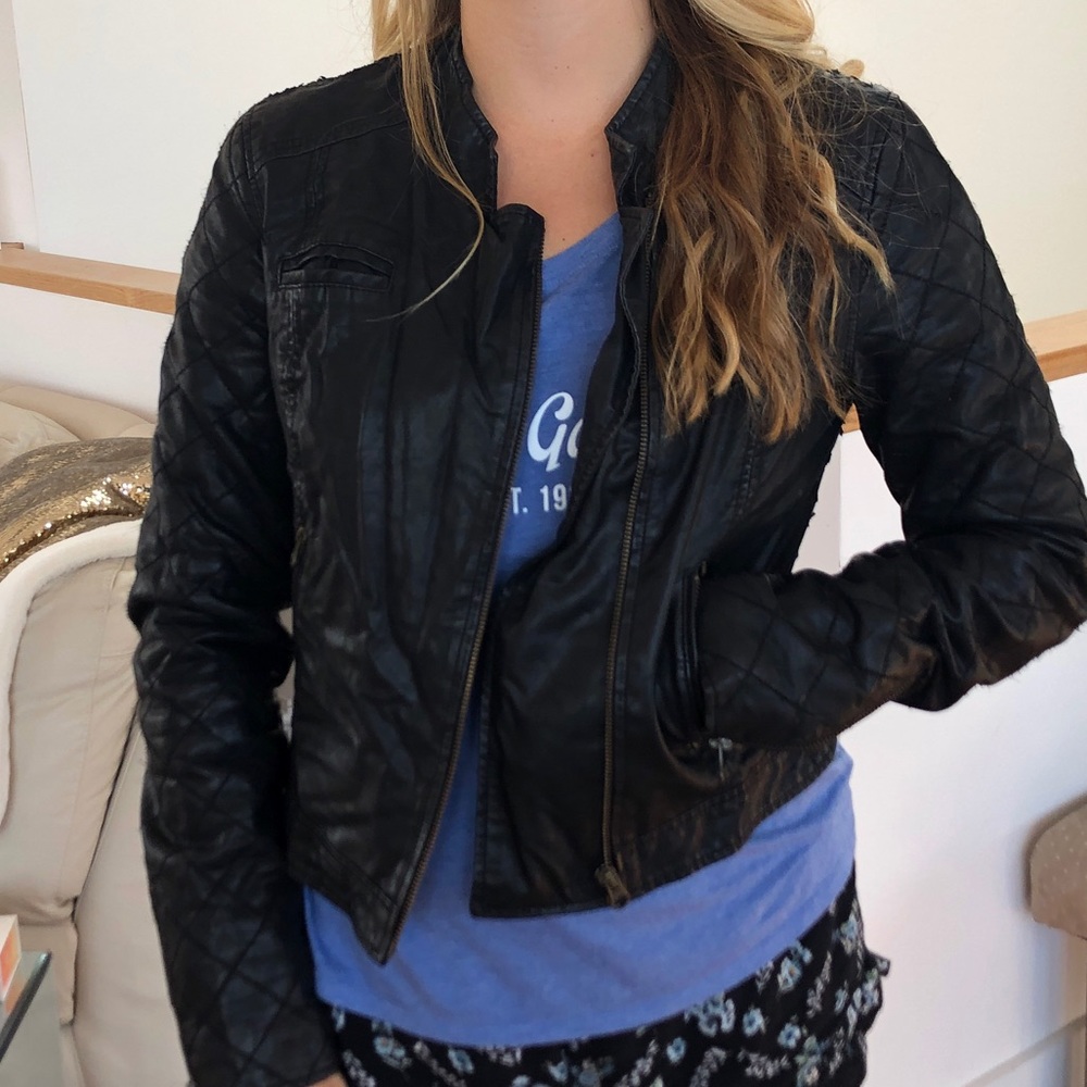 Free people leather jacket